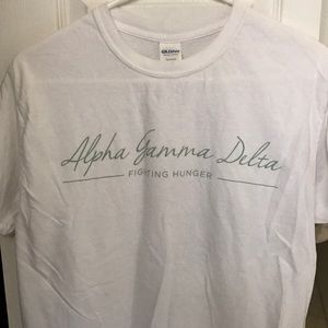 White Alpha Gamma Delta t-shirt